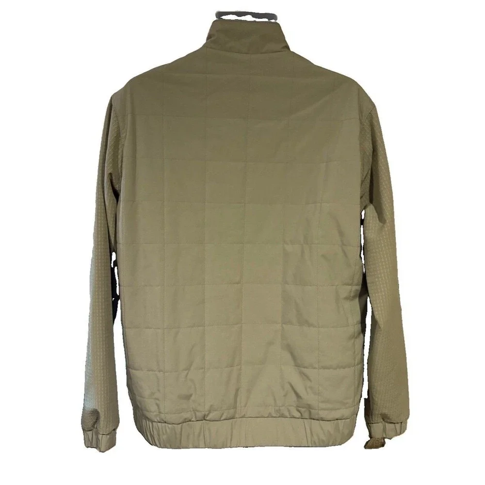 Adidas Men's Quilted Warm Premium Full Zip Puffer Jacket Olive Green Medium